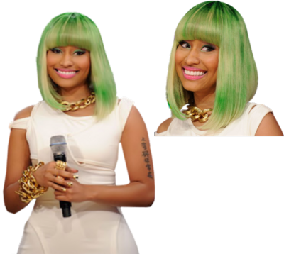 Nicki Minaj Green Wig | PSD Detail LADIES. Nicki Minaj Green Wig PSD
