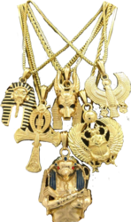 Egyptian Gold Chain Set (PNG) | Official PSDs