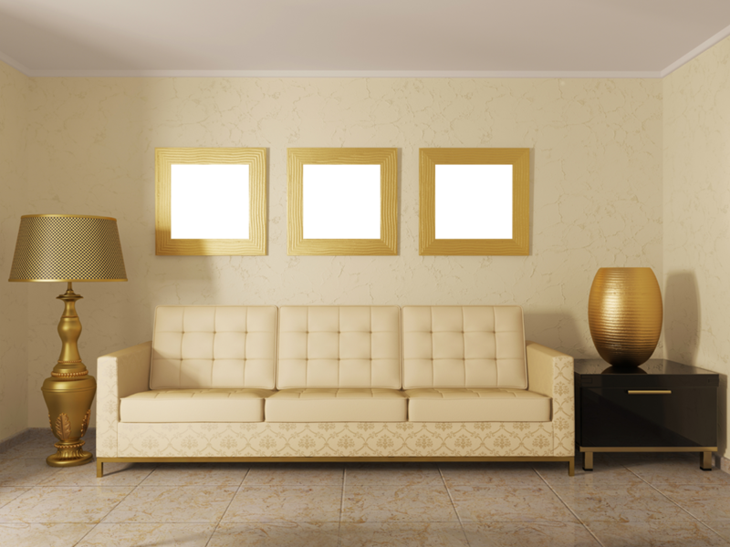 psd living room transparent background