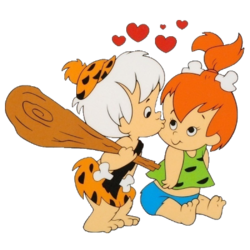 Bam Bam Rubble And Pebbles Flintstone Kiss Png Official Psds