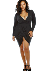 Woman In Black Long Sleeve Dress (PNG) | Official PSDs