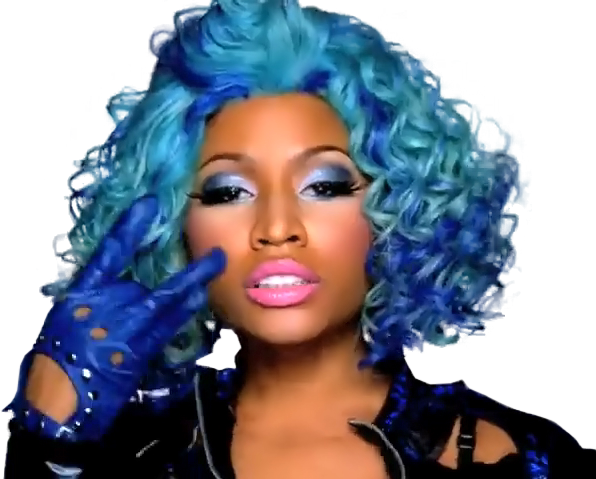 1. Nicki Minaj's iconic blue and pink hair - wide 8