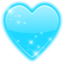 PSD Detail | Sparkling Blue heart | Official PSDs