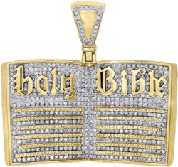 Gold Holy Bible Pendant (PNG) | Official PSDs