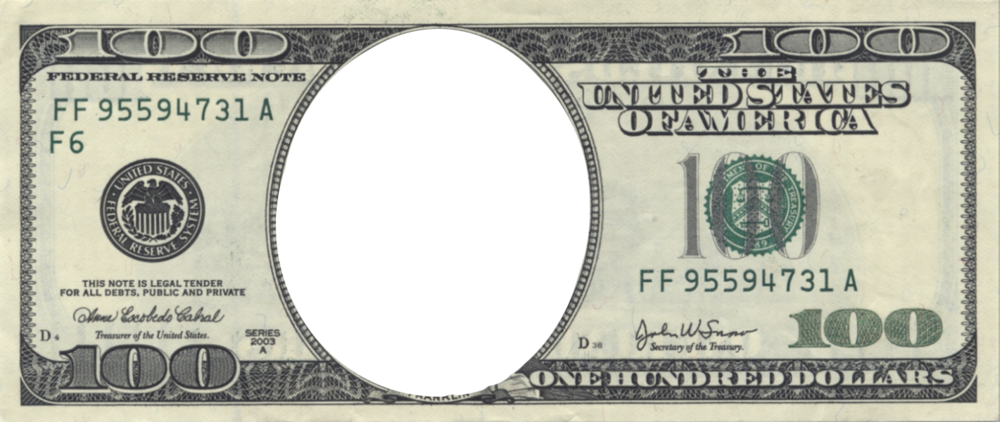 Faceless 100 Dollar Bill (PSD) | Official PSDs