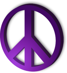 Peace Sign 3d - Purple (PSD) | Official PSDs