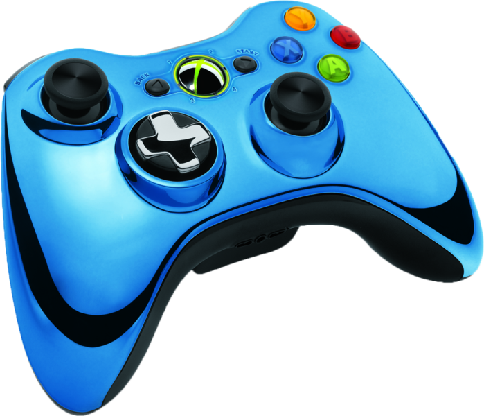 Blue Chrome Xbox 360 Controller (PSD) | Official PSDs