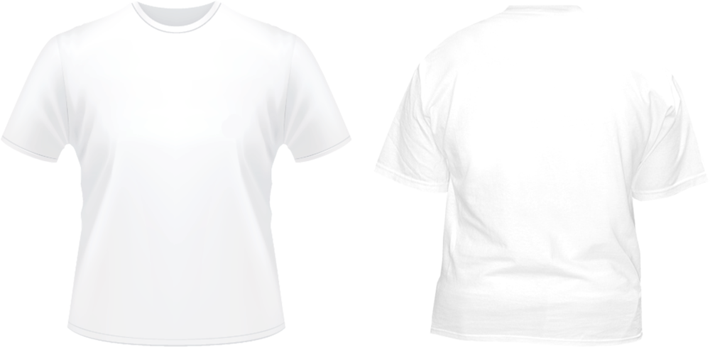 Download New White T Shirt Front And Back Template - wallpaper craft PSD Mo...