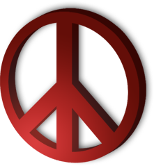 Peace Sign 3d - Red (PSD) | Official PSDs