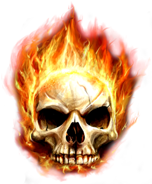 Skull In Fire (PSD) | Official PSDs