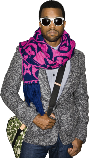 Kanye West With Louis Vuitton Scarf Hi-res (PSD) | Official PSDs