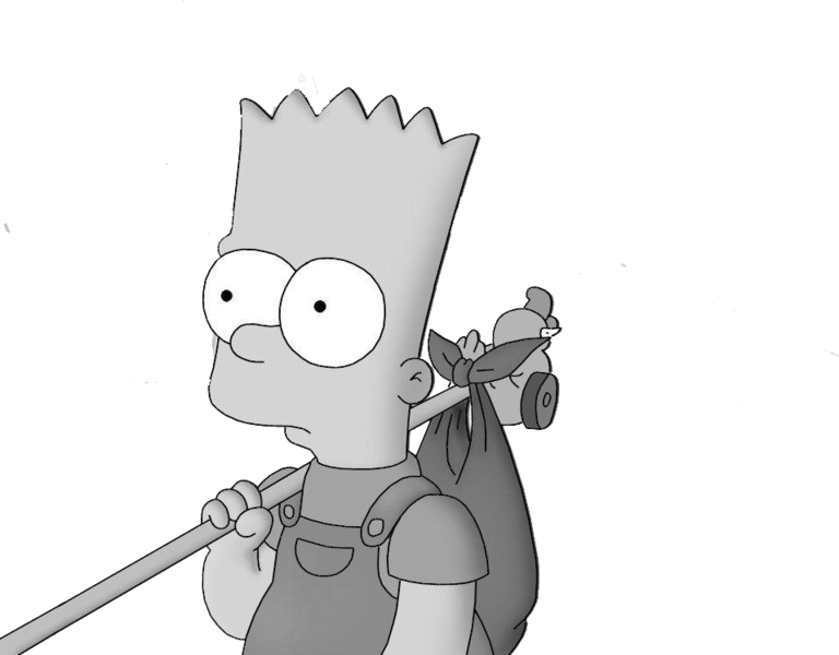 Bart Simpson Running Away (PSD) | Official PSDs