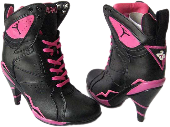 Air-jordan-7-high-heels-black-pink | Official PSDs